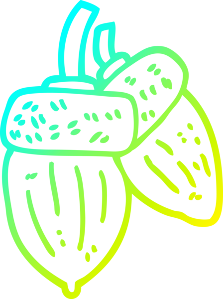 Bir insan tarafından çizilmiş bir palamut karikatürü.