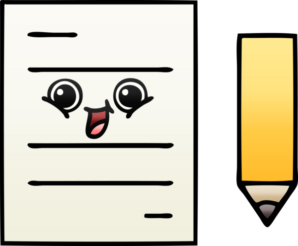 Bir insan tarafından çizilmiş bir test kağıdının gölgelenmiş karikatürü