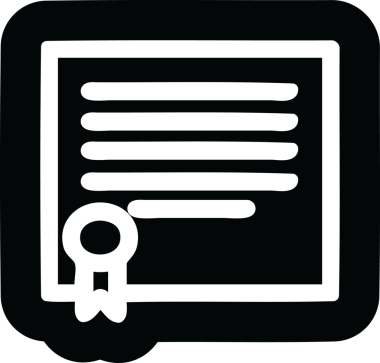 bir insan tarafından çizilmiş diploma sertifikası simgesi