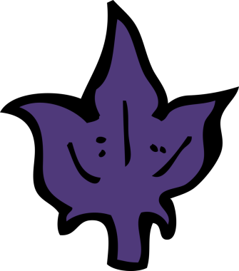 Bir insan tarafından çizilmiş çizgi film yaprağı sembolü