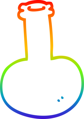 gökkuşağı gradyan çizgi çizimi bir insan tarafından çizilmiş bir çizgi cam şişe