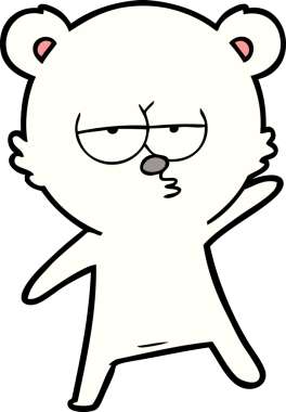 Bir insan tarafından çizilmiş kutup ayısı karikatürü