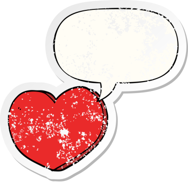 Bir insan tarafından çizilmiş, kederli, eski bir çıkartma.