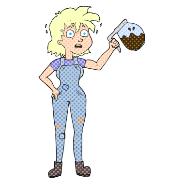 Bir insan tarafından çizilmiş çok fazla kahve ve karikatür var.