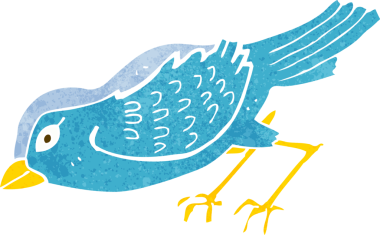 Bir insan tarafından çizilmiş bahçe kuşu.