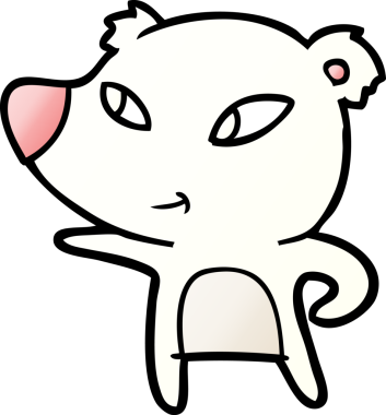 Bir insan tarafından çizilmiş kutup ayısı karikatürü