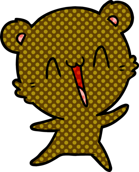 Bir insan tarafından çizilmiş mutlu ayı karikatürü