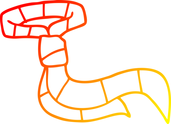 Bir insan tarafından çizilmiş bir karikatür ofis kravatının sıcak gradyanı