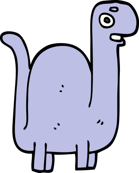 Bir insan tarafından çizilmiş tarih öncesi dinozor karalaması.