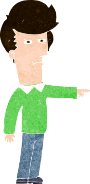 Çizgi filmci bir insan tarafından çizilmiş.