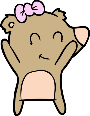 Bir insan tarafından çizilmiş bir çizgi film karakteri.