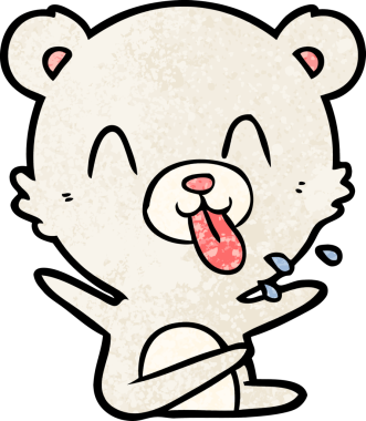 kaba karikatür kutup ayısının insan tarafından çizilmiş dili.