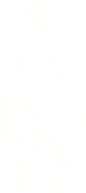 Bir insan tarafından çizilen Noel Uzaylı Tebeşiri