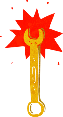 Bir insan tarafından çizilmiş çizgi film anahtarı.