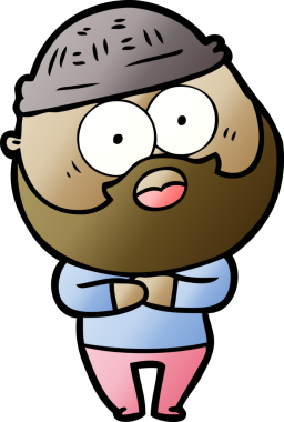 Bir insan tarafından çizilmiş sakallı bir adam.