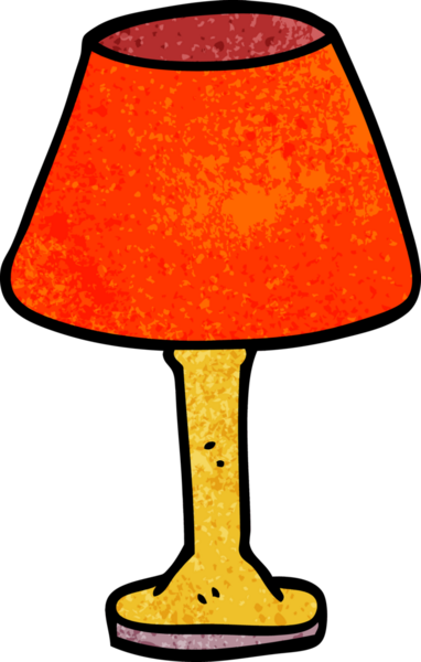 Bir insan tarafından çizilmiş karalama dekoratif lamba.