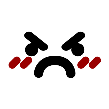 Bir insan tarafından çizilmiş sinirli kötü yüz simgesi