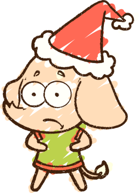 Bir insan tarafından çizilmiş Noel Fili Tebeşiri