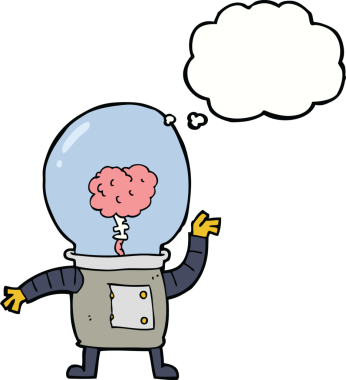 Bir insan tarafından çizilmiş düşünce baloncuklu robot robot robot robot.