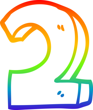 gökkuşağı gradyanı çizimi bir insan tarafından çizilmiş iki numaralı çizgi