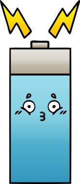 Bir insan tarafından çizilen bataryanın gölgelenmiş karikatürü