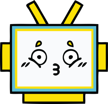 Bir insan tarafından çizilmiş güzel bir robot kafası karikatürü.