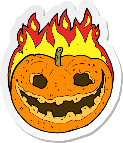 Bir insan tarafından çizilmiş ürkütücü bir balkabağının çıkartması.