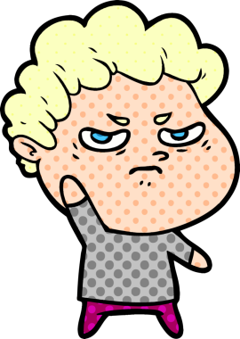 Bir insan tarafından çizilmiş kızgın bir adam.