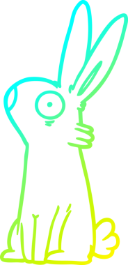 Bir insan tarafından çizilmiş bir çizgi filmin soğuk gradyan çizimi.