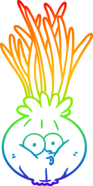 gökkuşağı gradyan çizimi bir insan tarafından çizilmiş bir çizgi soğan