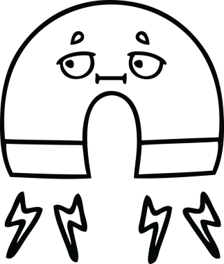 Bir insan tarafından çizilmiş mıknatıs çizimi