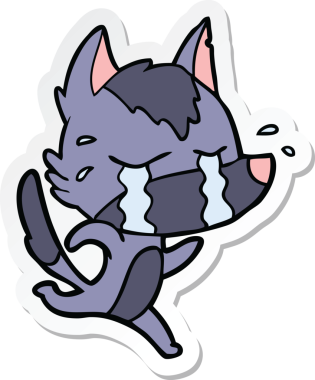 Bir insan tarafından çizilmiş bir karikatür çıkartması.