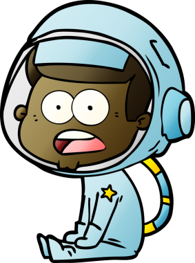 Karikatür bir insan tarafından çizilen astronotu şaşırttı.