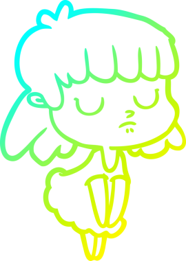 Bir insan tarafından çizilmiş ilgisiz bir karikatür çizimi.