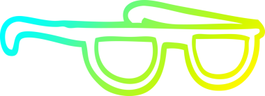 Bir insan tarafından çizilmiş bir çizgi film güneş gözlüğü çizimi.