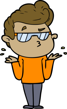 Bir insan tarafından çizilmiş havalı bir çizgi film.