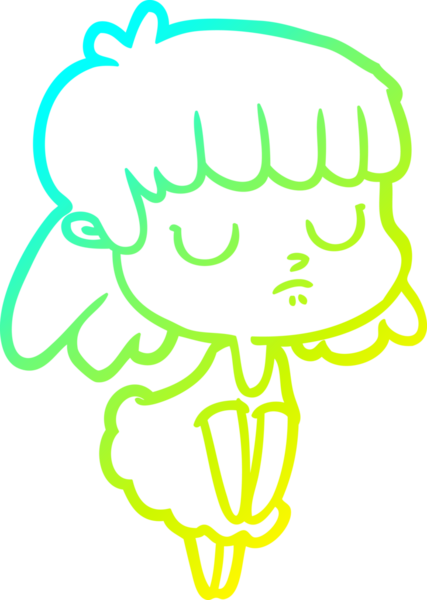 Bir insan tarafından çizilmiş ilgisiz bir karikatür çizimi.