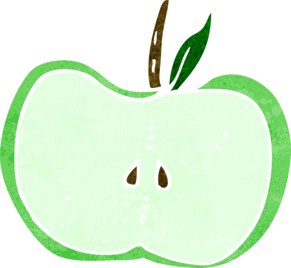 karikatür elmasının yarısı insan tarafından çizilmiş.