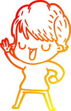 Bir insan tarafından çizilmiş bir karikatür kadın çizimi.