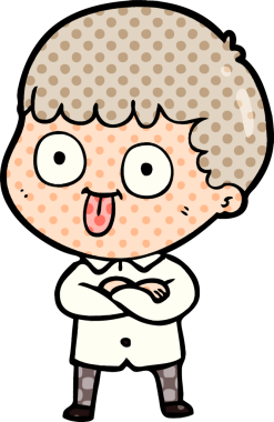 Bir insan tarafından çizilmiş çizgi film adamı.