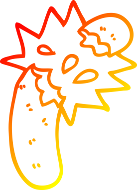 Bir insan tarafından çizilmiş bir çizgi filmin sıcak gradyan çizimi