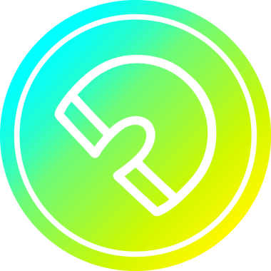 Bir insan tarafından çizilmiş geleneksel mıknatıs dairesel simgesi