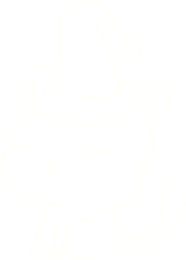 Bir insan tarafından çizilen Noel Kedisi Tebeşiri