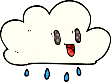 Bir insan tarafından çizilmiş karikatür karalaması etkileyici hava bulutu