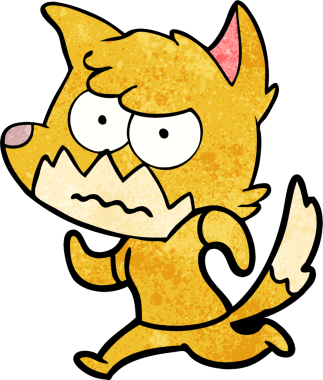 Bir insan tarafından çizilmiş bir tilki.