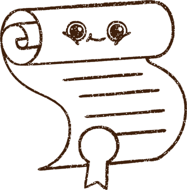 Bir insan tarafından çizilmiş Sertifika Kömürü Çizimi