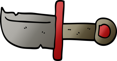 Bir insan tarafından çizilmiş karalama hançeri.