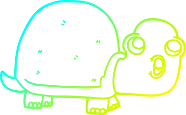 Bir insan tarafından çizilmiş soğuk gradyan karikatür çizimi.