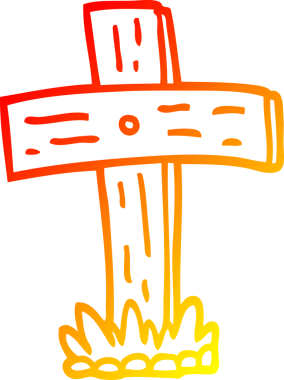 Bir insan tarafından çizilmiş bir karikatür mezarlığı çizimi.