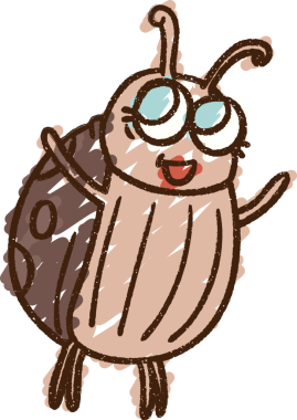 Bir insan tarafından çizilen Böcek Tebeşiri